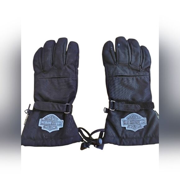 Harley-Davidson Black Gauntlet Gloves with Reinforced Padding - Picture 1 of 10